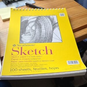 Strathmore Yellow Sketch Pad - 100 Sheet Fine Tooth Sketch Paper